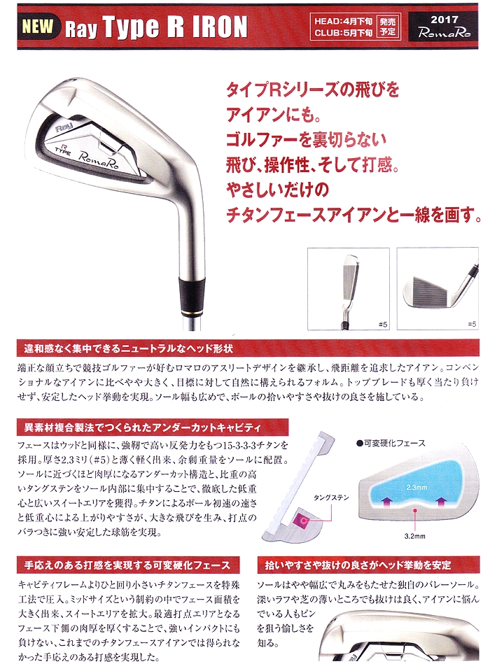 ロマロ new Ray Type-R Iron 2017 ＋ ATTAS Iron 数値詳細